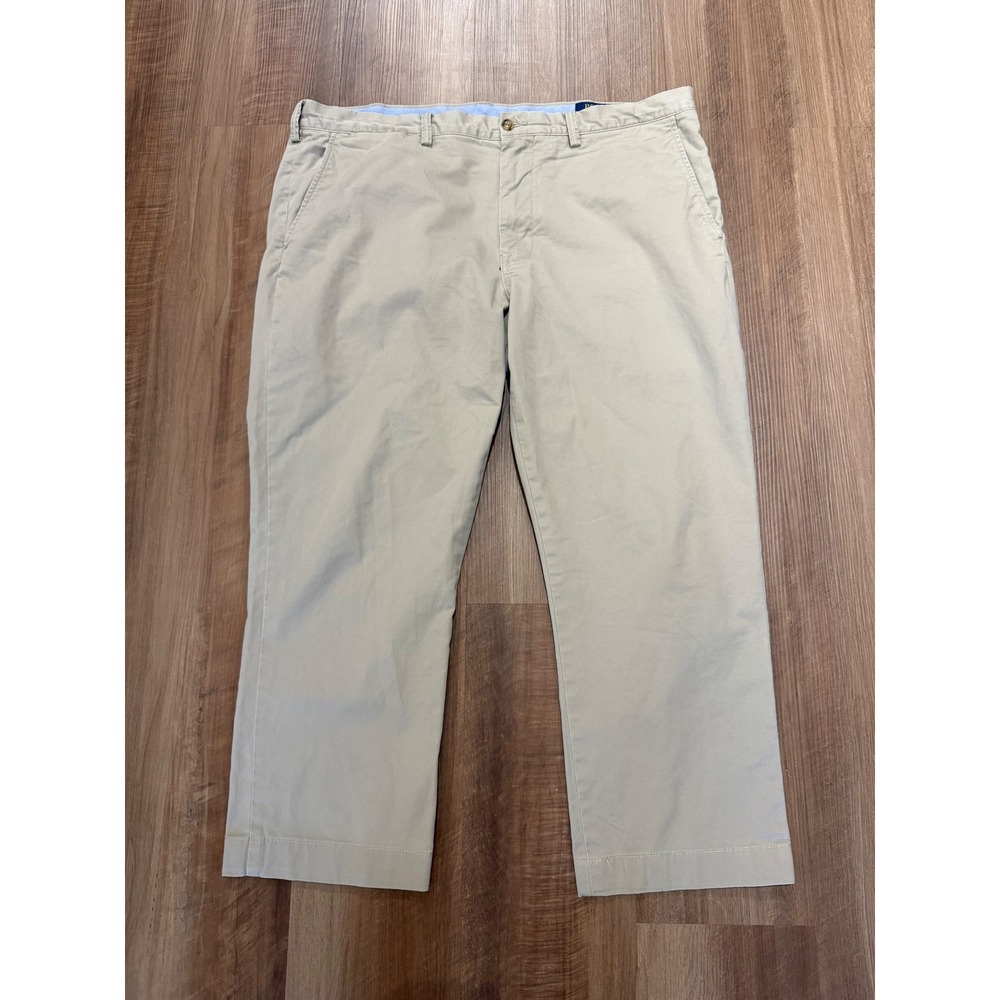 Polo Ralph Lauren Chino Pants Mens 40/34 Khaki Tan Stretch Straight Fit